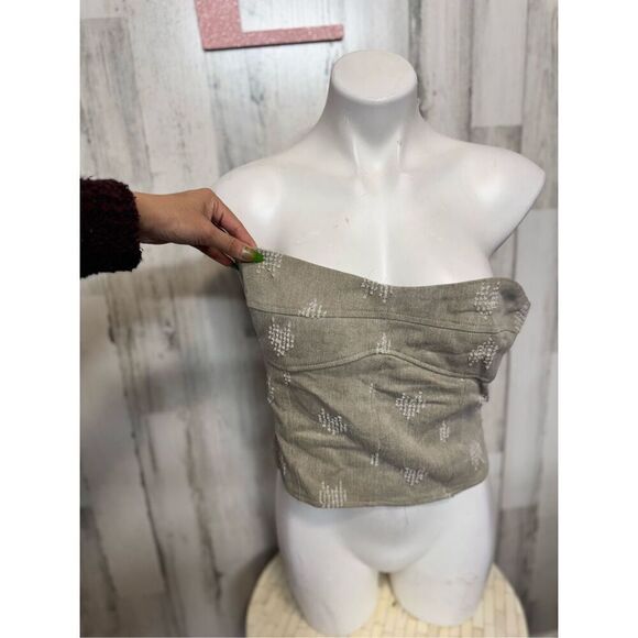 Fashion nova strapless crop top size Large - Picture 3 of 8